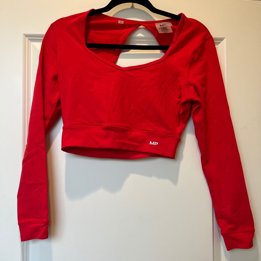 MYPROTEIN cropped long sleeve - Red